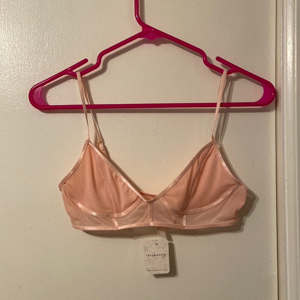 NWT Intimately Free People lite pink bralette sx xs